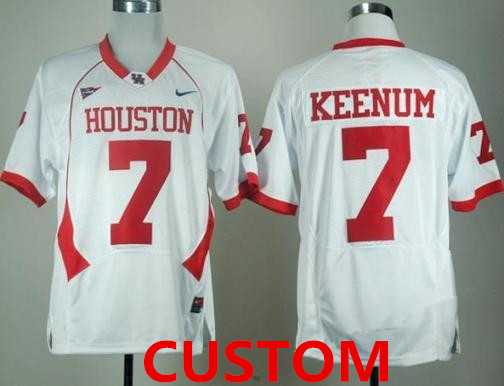 Mens University of Houston Customized White Jersey